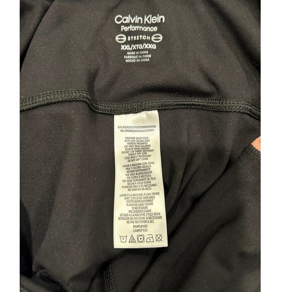 Calvin Klein Women's High-Rise Colorblocked 7/8 Leggings Black Pink Size XXL 2XL - Picture 4 of 6